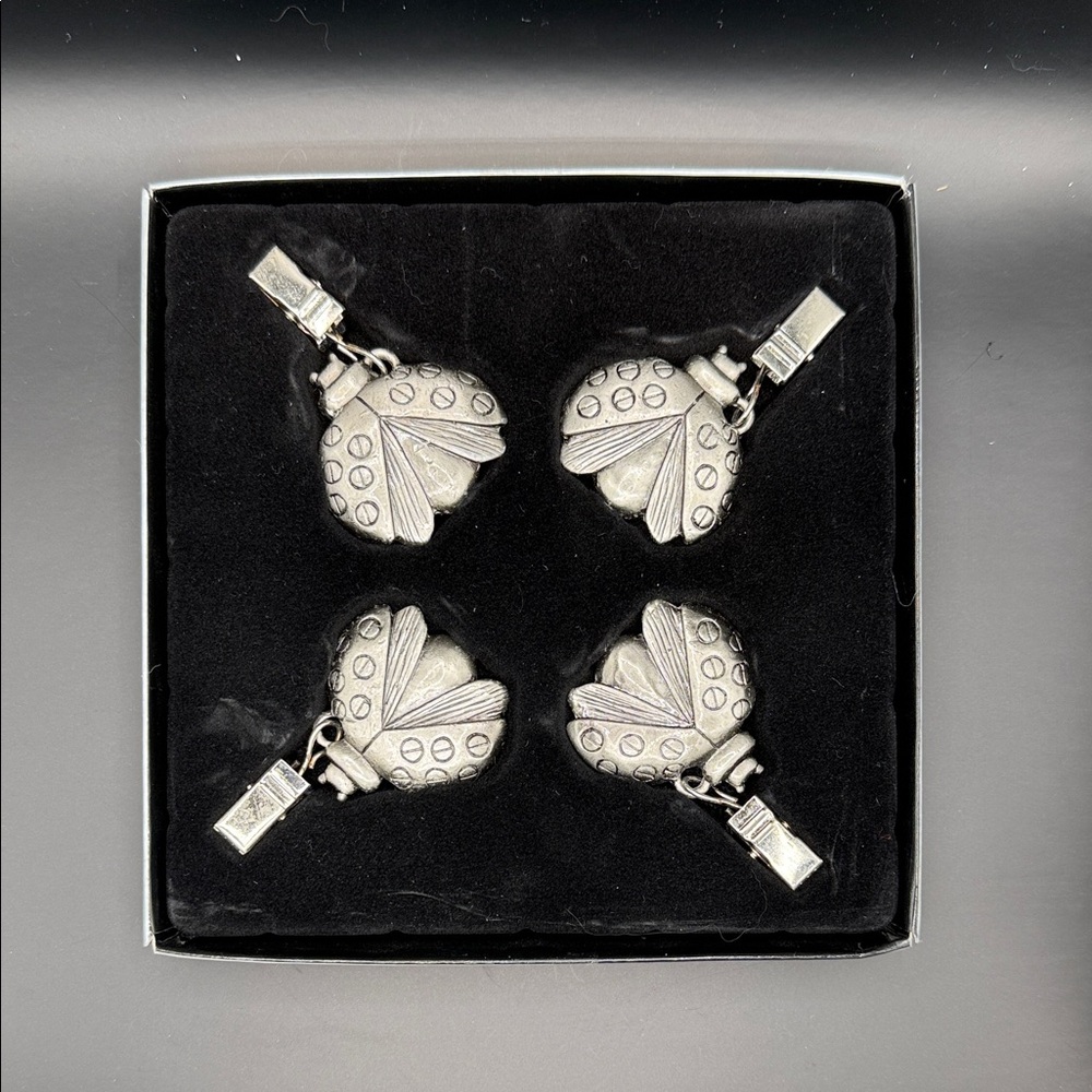 Set of 4 Pewter Tablecloth Weights